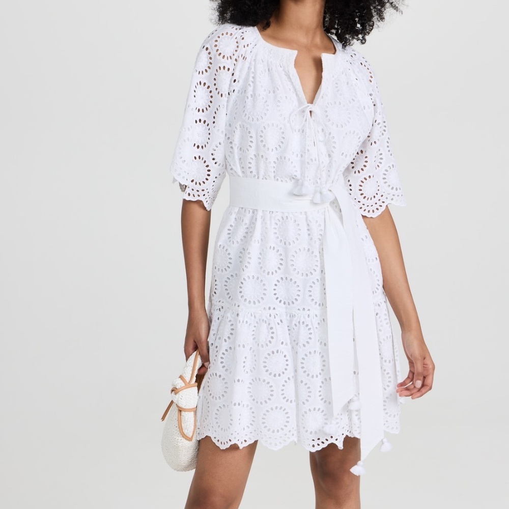 FIGUE Bria white eyelet dress, brand new with tags originally $528 size small